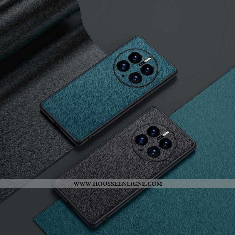 Coque Huawei Mate 50 Pro Véritable Cuir Litchi