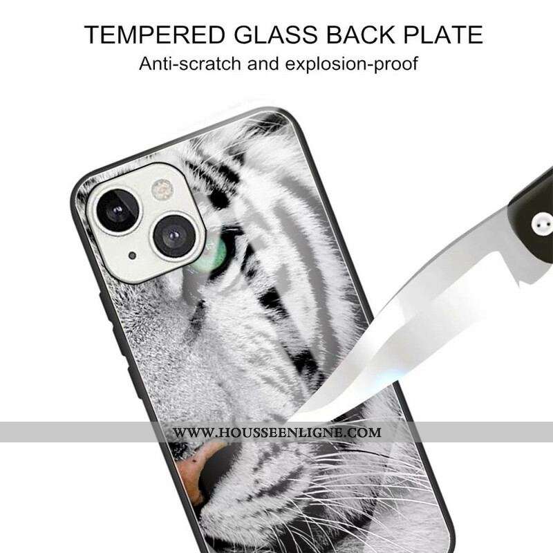 Coque IPhone 13 MIni Verre Trempé Tigre