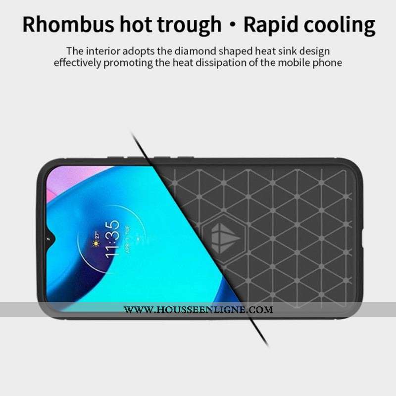 Coque Moto E40 / E30 / E20 Fibre Carbone Brossée MOFI