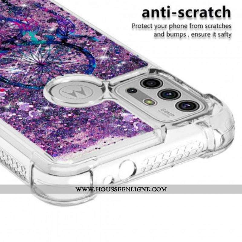 Coque Moto G30 / Moto G10 Attrape Rêves Paillettes