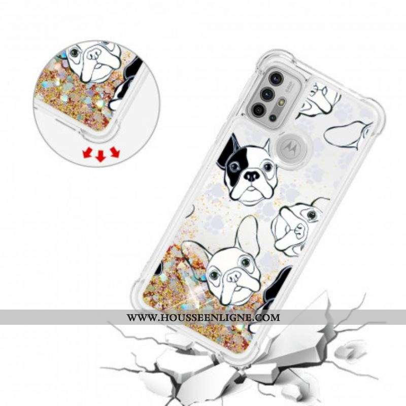 Coque Moto G30 / Moto G10 Mr Chien Paillettes