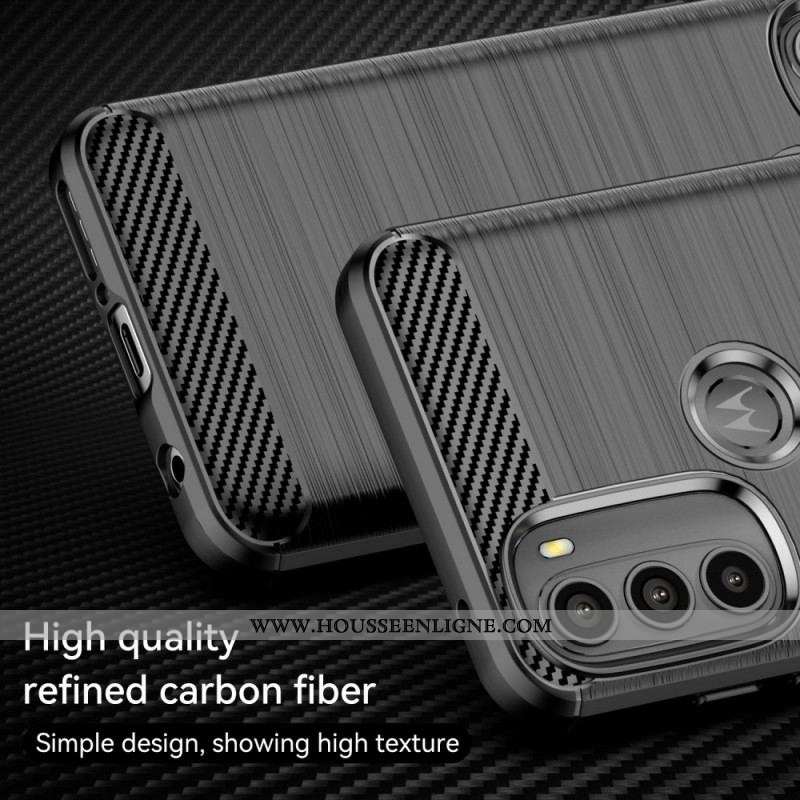 Coque Moto G71 5G Fibre Carbone Brossée