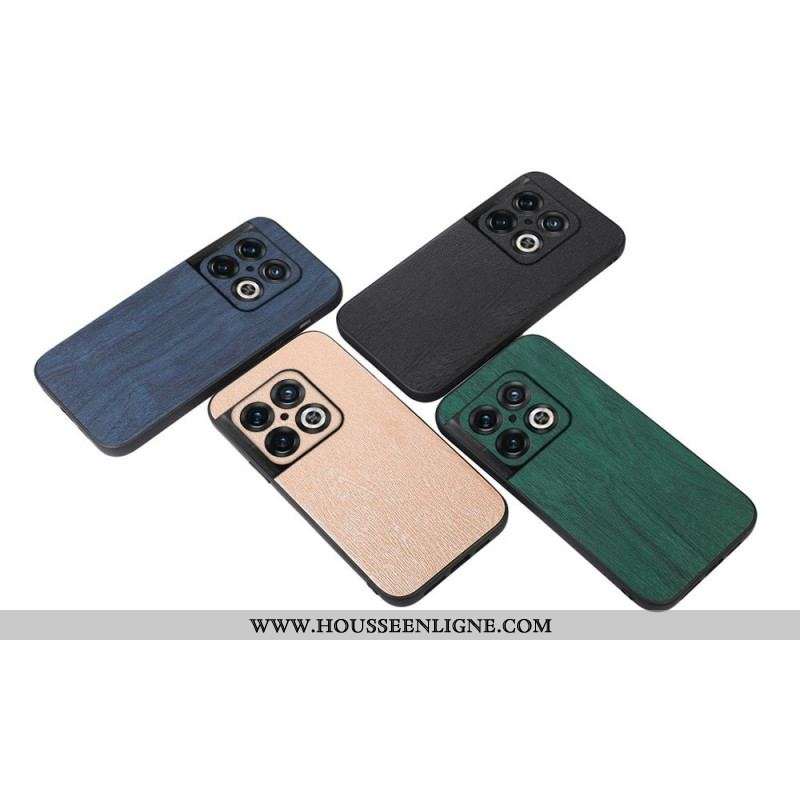 Coque OnePlus 10 Pro 5G Simili Cuir Texture Bois