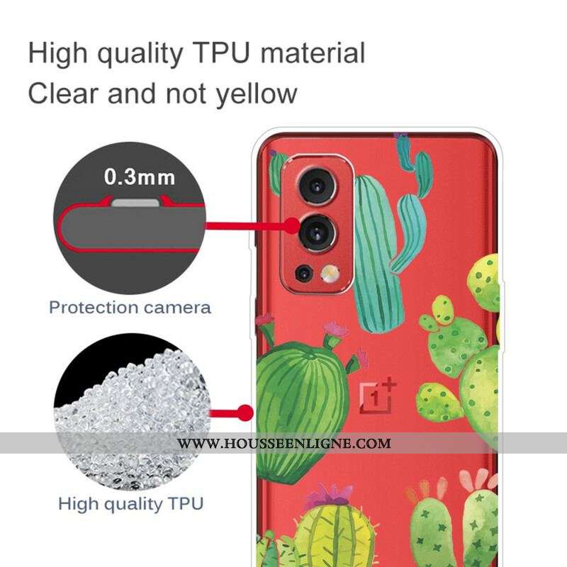 Coque OnePlus Nord 2 5G Cactus Aquarelle