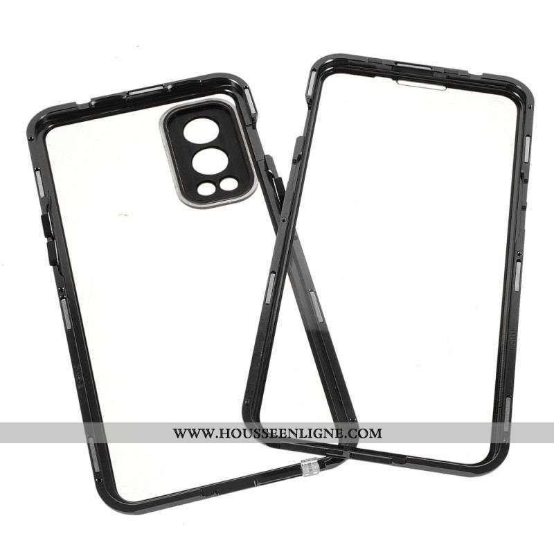 Coque OnePlus Nord 2 5G Deux Cotés Magnétique Verre Trempé et Métal