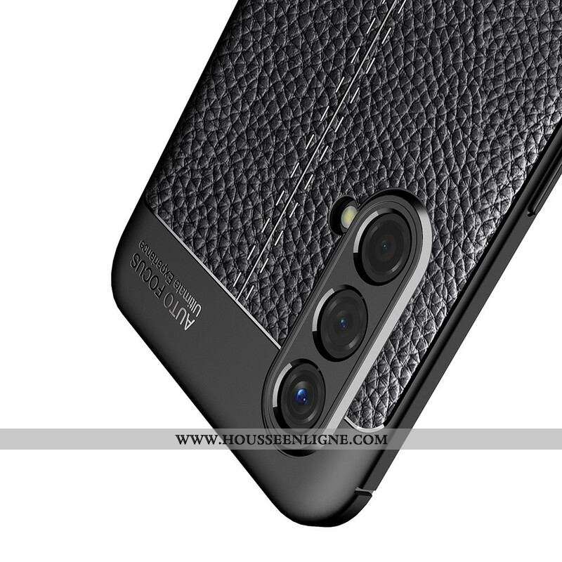 Coque OnePlus Nord CE 5G Effet Cuir Litchi Double Line