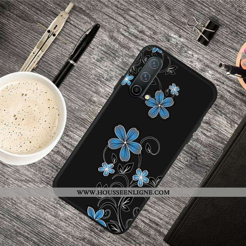 Coque OnePlus Nord CE 5G Fleurs Bleues