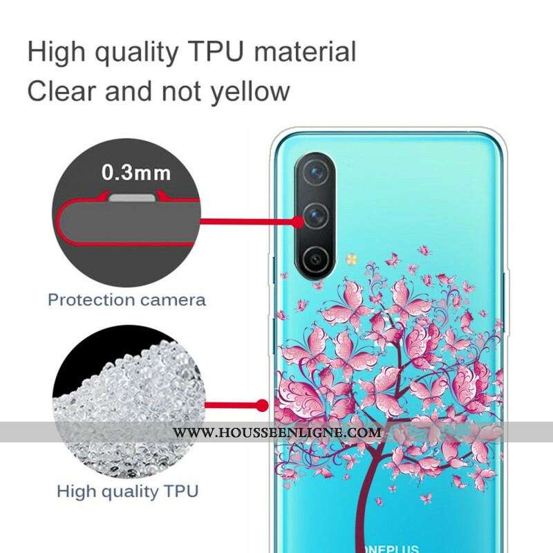 Coque OnePlus Nord CE 5G Transparente Arbre à Papillon