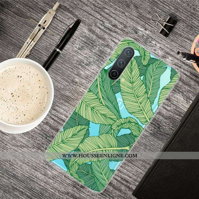 Coque OnePlus Nord CE 5G Transparente Feuilles Graphiques