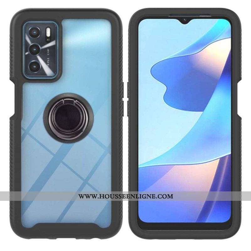 Coque Oppo A16 / A16s Hybride Contour Coloré avec Anneau