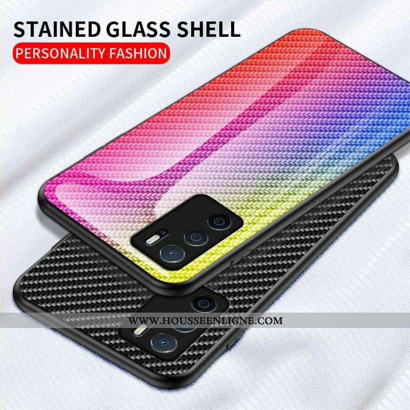 Coque Oppo A16 / A16s Verre Trempé Fibre Carbone