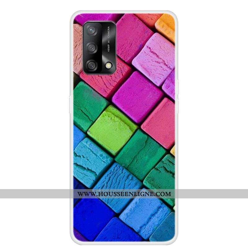 Coque Oppo A74 4G Cubes Colorés