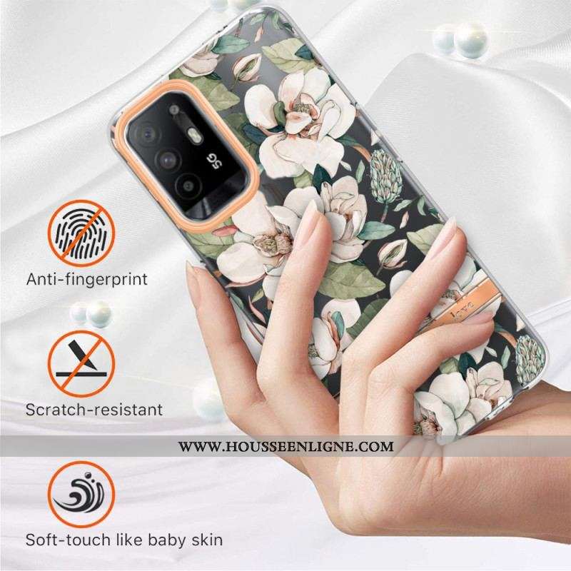 Coque Oppo A94 5G Fleurs Pivoines