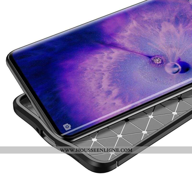 Coque Oppo Find X5 Pro Effet Cuir Litchi Double Line