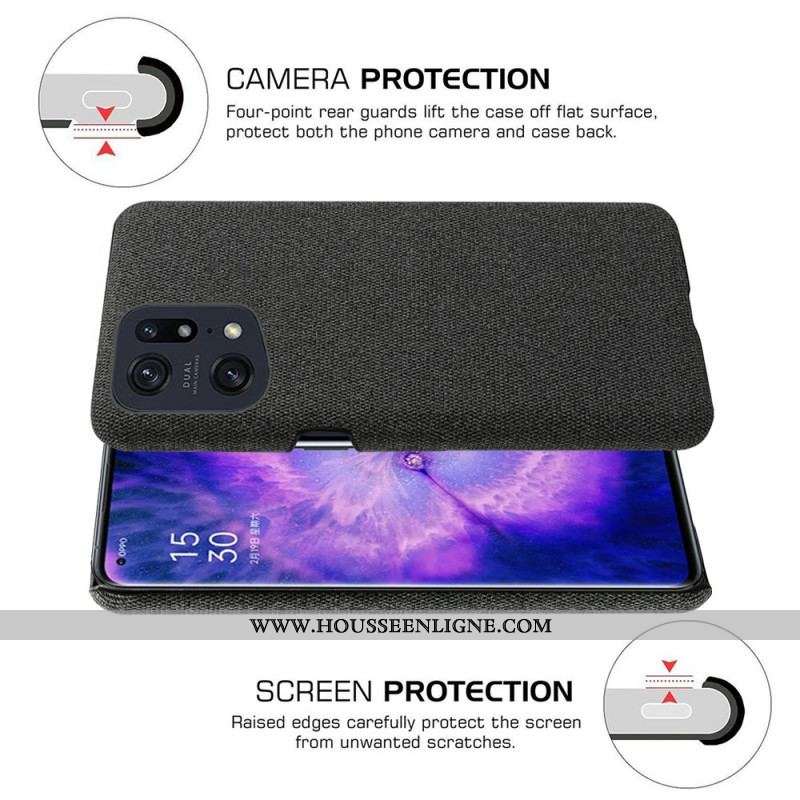 Coque Oppo Find X5 Pro Tissu