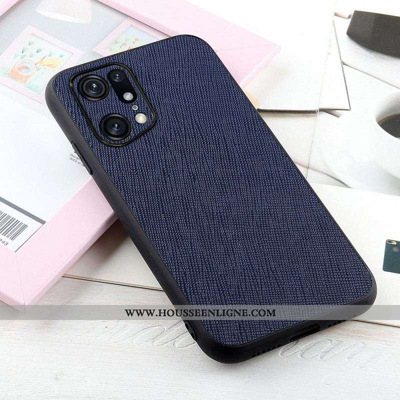 Coque Oppo Find X5 Pro Véritable Cuir Texturé