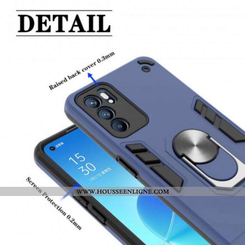 Coque Oppo Reno 6 5G Détachable Anneau-Support