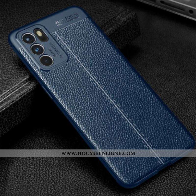 Coque Oppo Reno 6 5G Effet Cuir LItchi