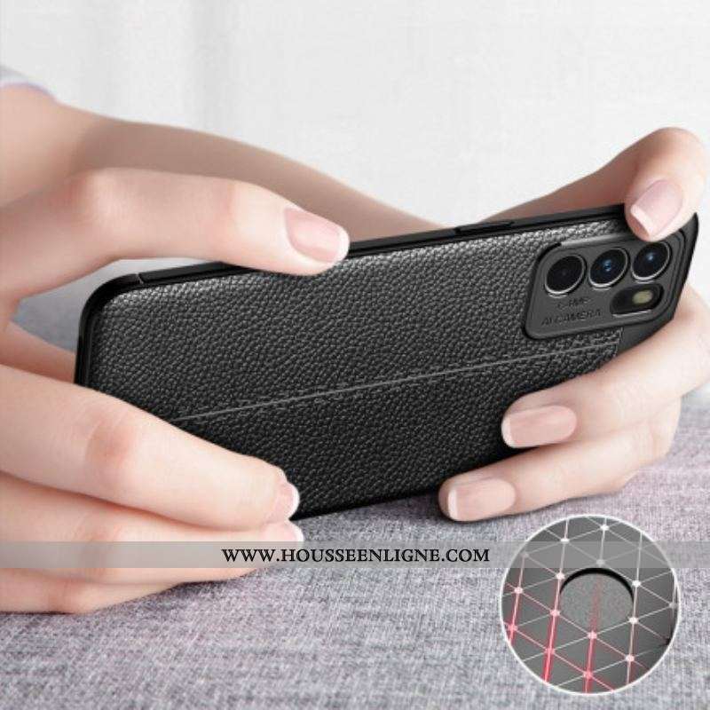 Coque Oppo Reno 6 5G Effet Cuir LItchi