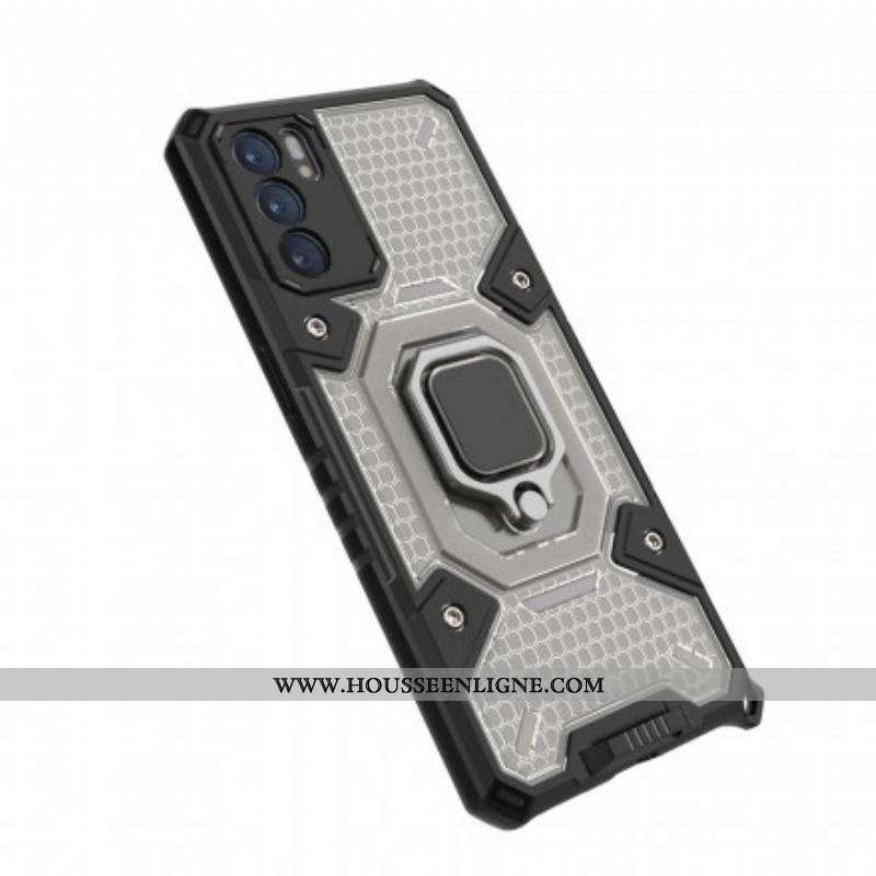 Coque Oppo Reno 6 5G Nid d'Abeille avec Anneau