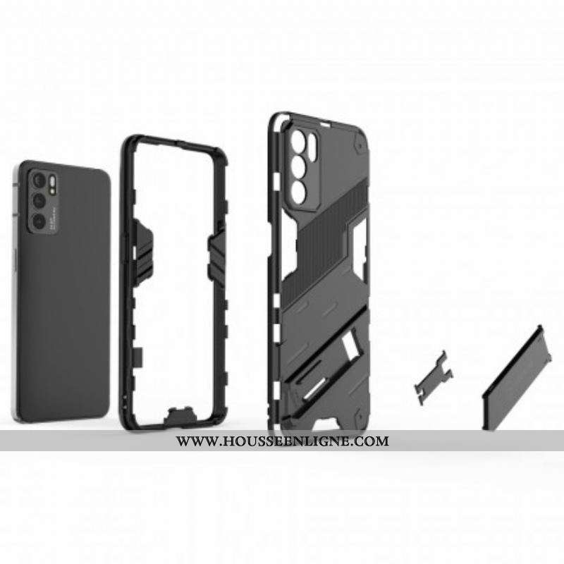 Coque Oppo Reno 6 5G Support Amovible Deux Positions Mains Libres