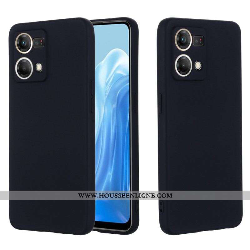 Coque Oppo Reno 7 Silicone Liquide Avec Lanière