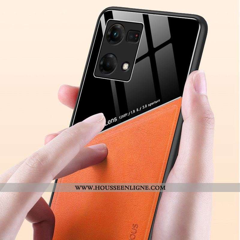 Coque Oppo Reno 7 Simili Cuir Haut de Gamme