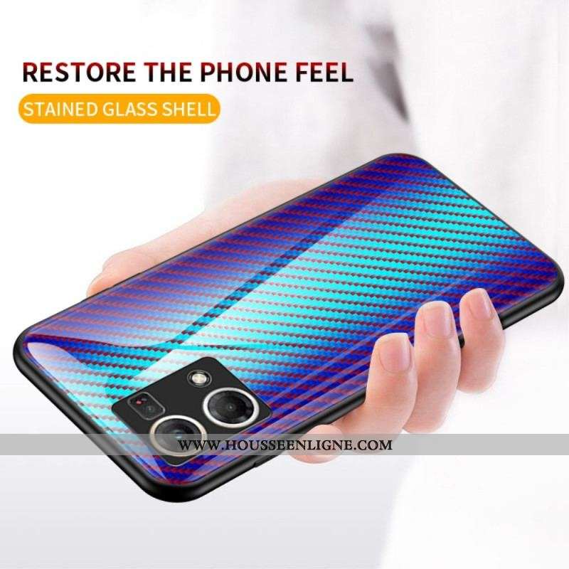 Coque Oppo Reno 7 Verre Trempé Fibre Carbone