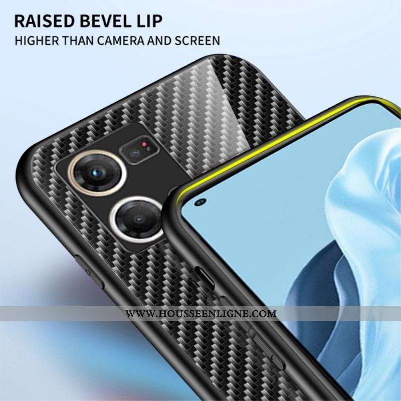 Coque Oppo Reno 7 Verre Trempé Fibre Carbone