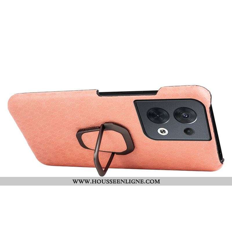 Coque Oppo Reno 8 Nid d'Abeille avec Anneau-Support