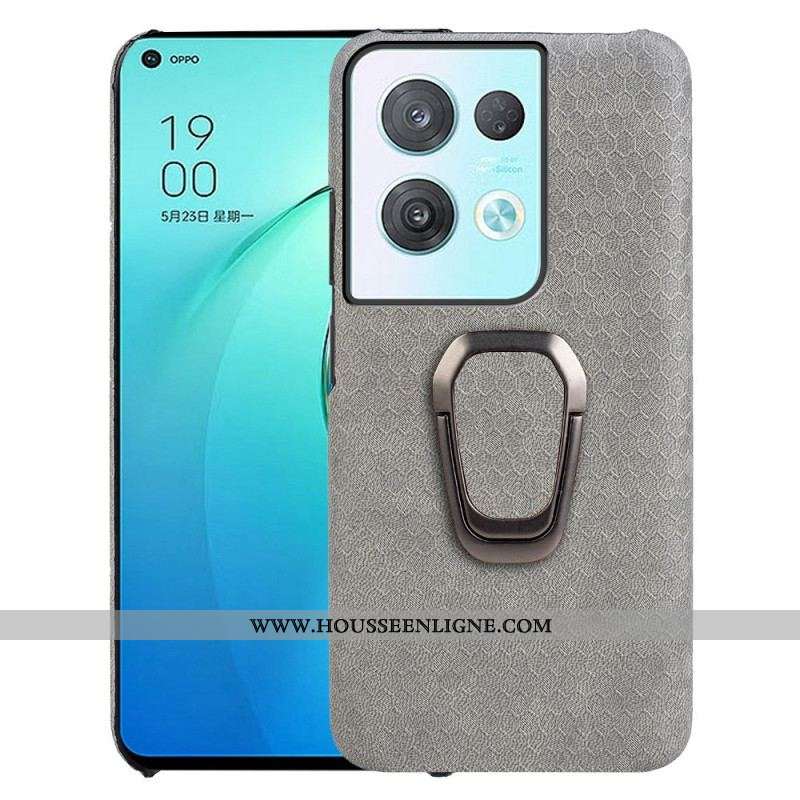 Coque Oppo Reno 8 Pro Nid d'Abeille avec Anneau-Support