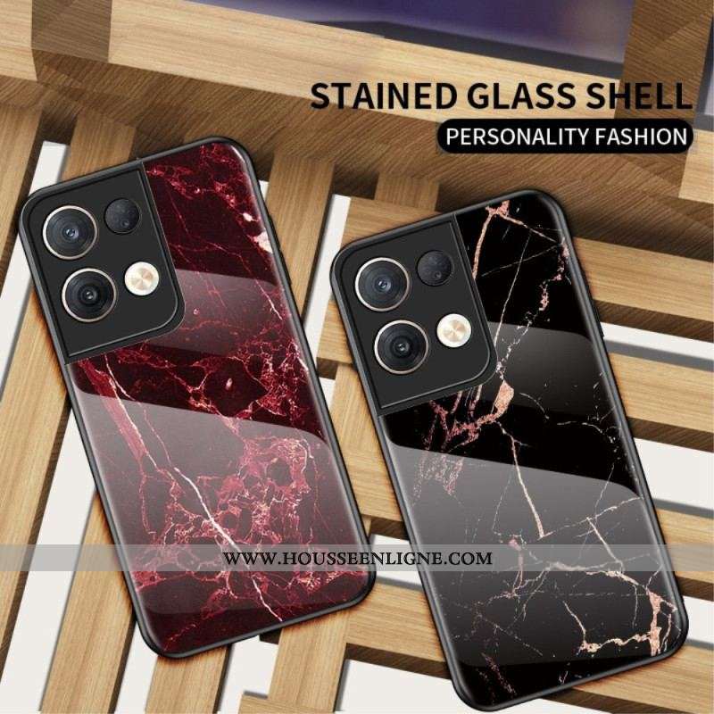 Coque Oppo Reno 8 Pro Verre Trempé Marbre