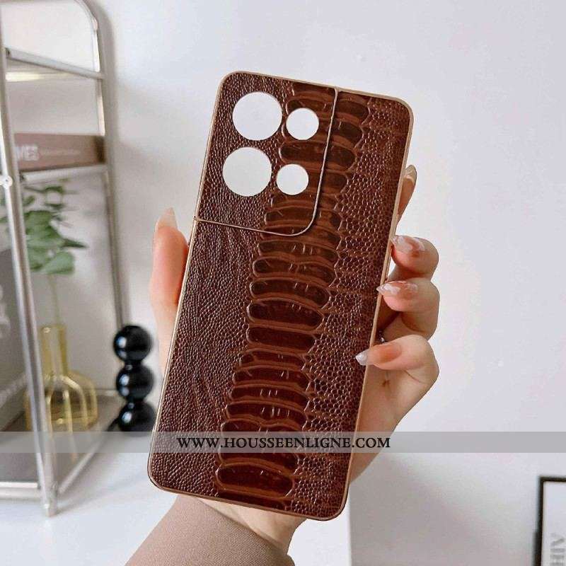 Coque Oppo Reno 8 Pro Vrai Cuir Style Crocodile