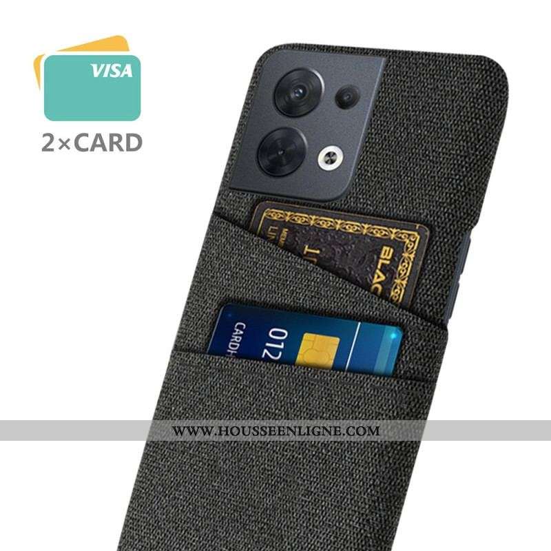 Coque Oppo Reno 8 Tissu Porte-Cartes