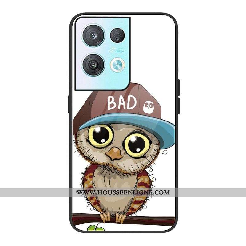 Coque Oppo Reno 8 Verre Trempé Bad Hibou