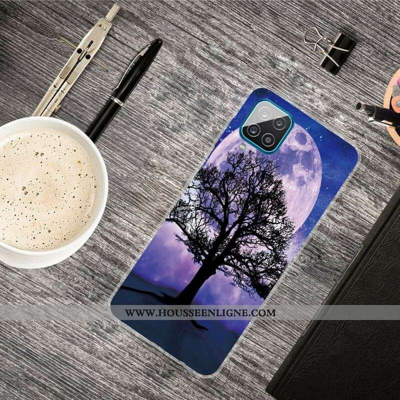 Coque Samsung Galaxy A12 / M12 Arbre et Lune