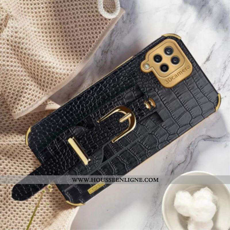 Coque Samsung Galaxy A12 / M12 Croco Bracelet