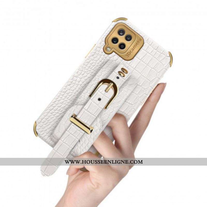 Coque Samsung Galaxy A12 / M12 Croco Bracelet