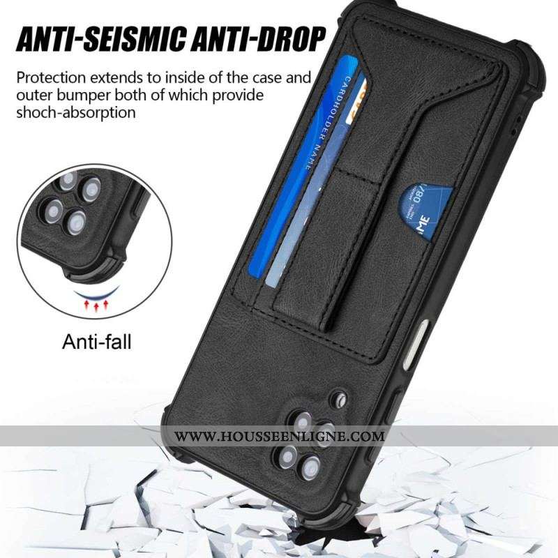 Coque Samsung Galaxy A12 / M12 Cuir Support et Porte-Cartes