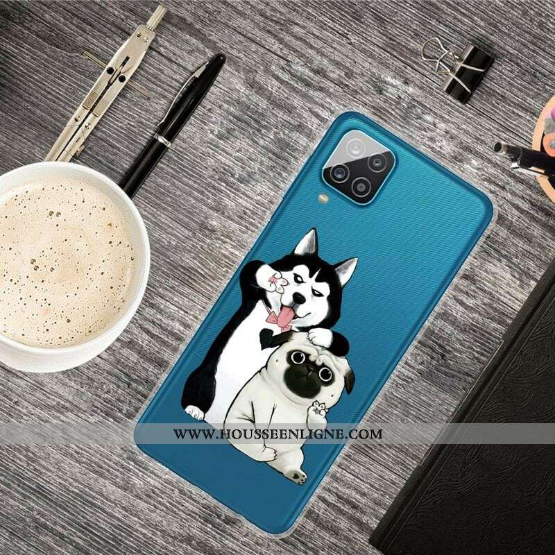 Coque Samsung Galaxy A12 / M12 Drôles de Chiens