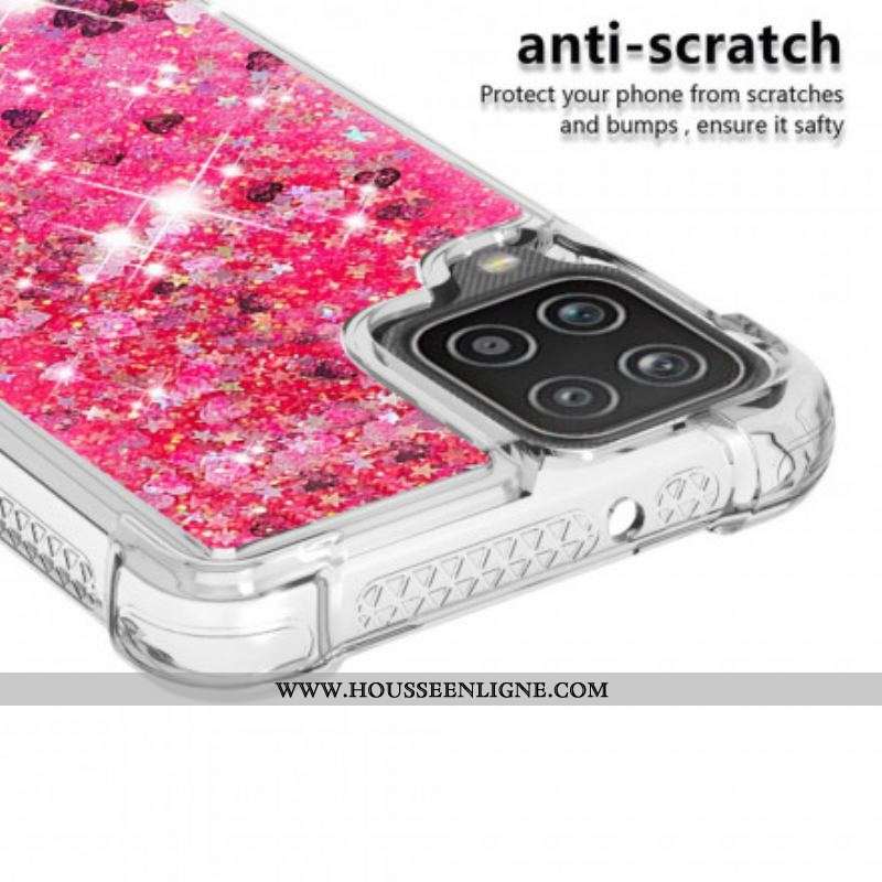 Coque Samsung Galaxy A12 / M12 Désire Paillettes