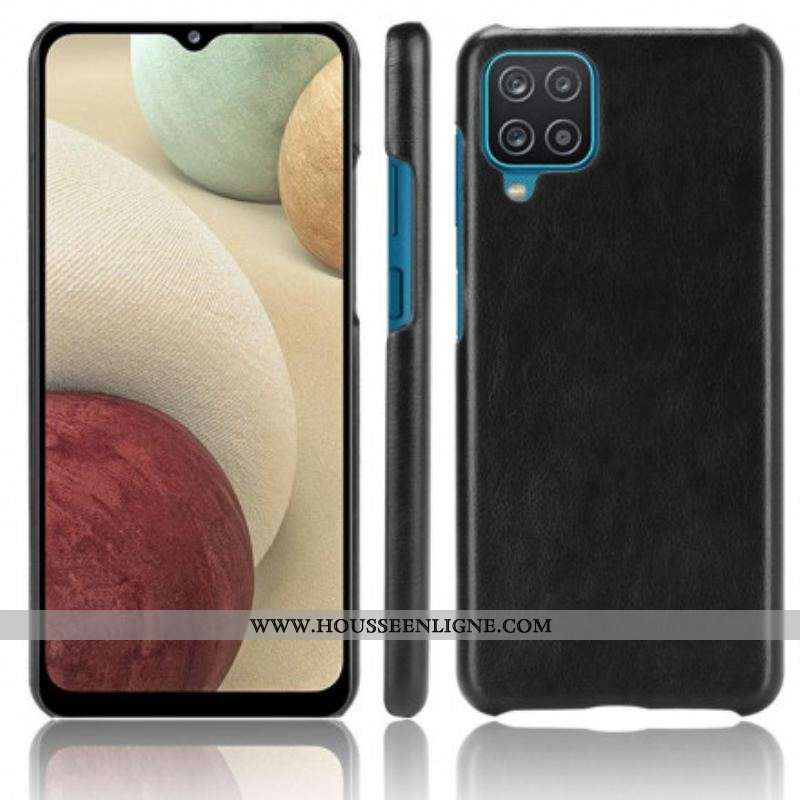 Coque Samsung Galaxy A12 / M12 Effet Cuir Litchi