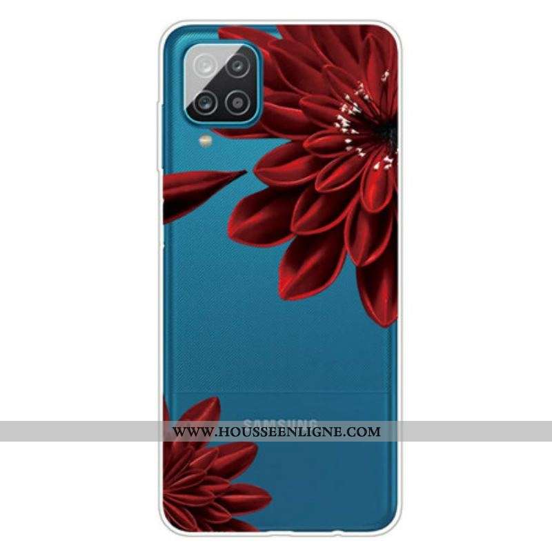 Coque Samsung Galaxy A12 / M12 Fleurs Sauvages