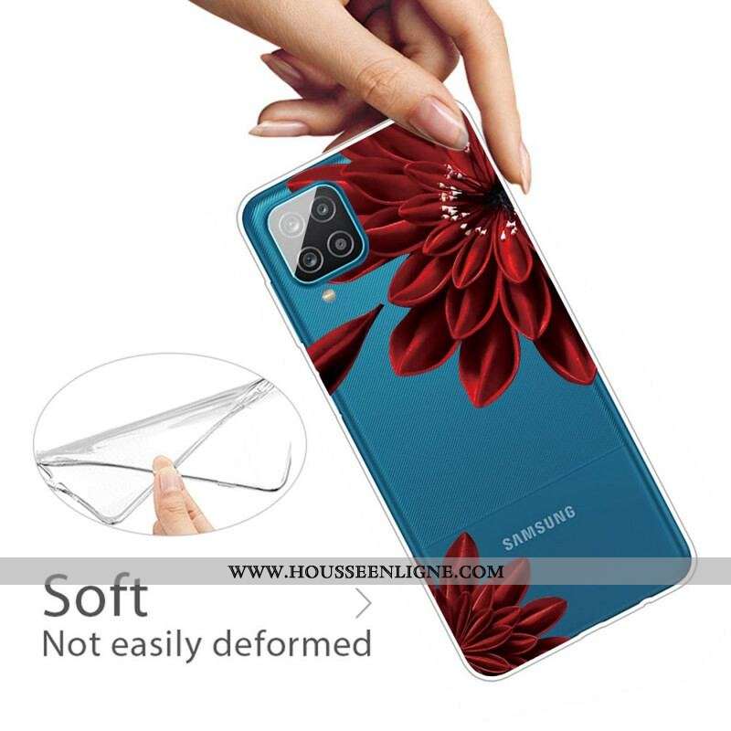 Coque Samsung Galaxy A12 / M12 Fleurs Sauvages