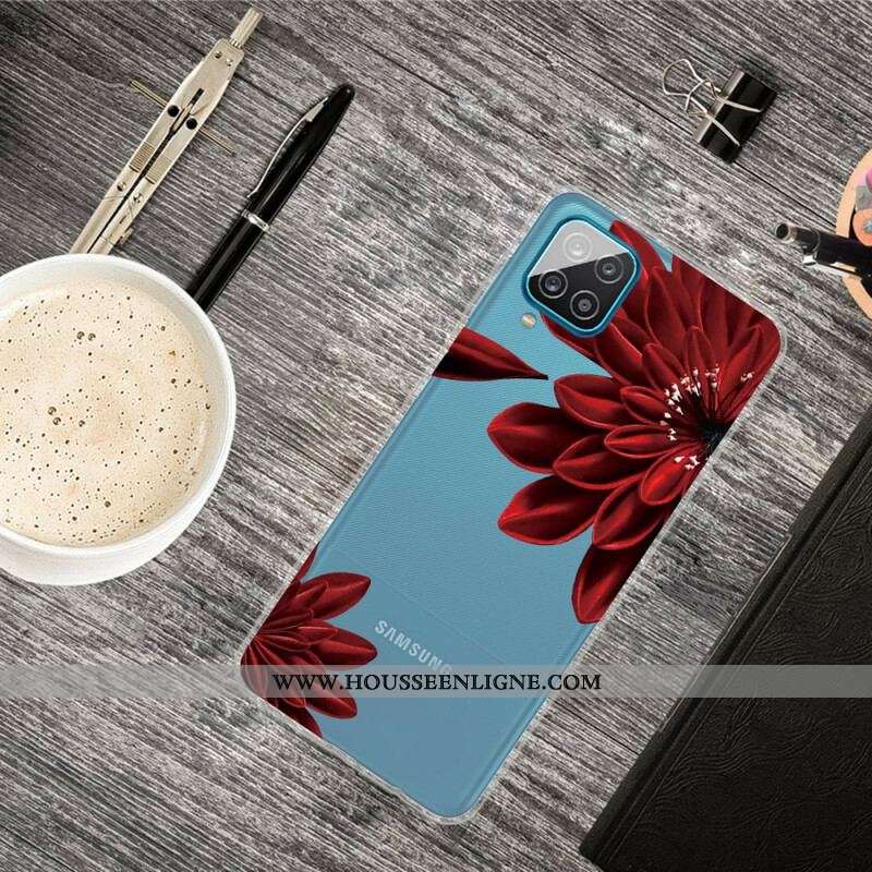 Coque Samsung Galaxy A12 / M12 Fleurs Sauvages