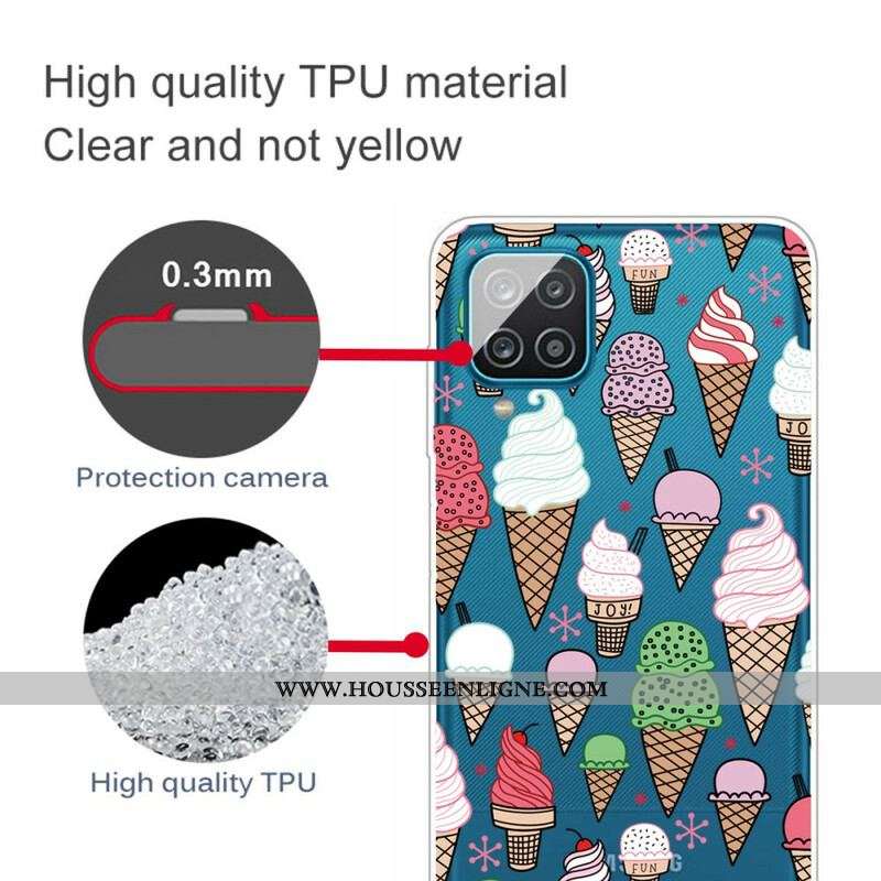 Coque Samsung Galaxy A12 / M12 Glaces à la Crème