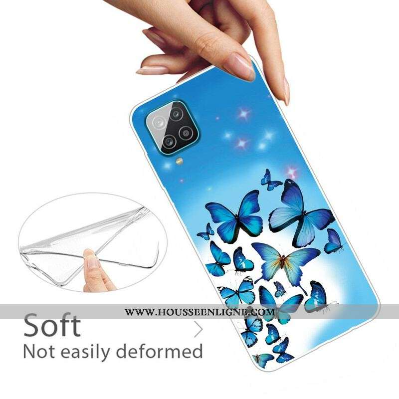 Coque Samsung Galaxy A12 / M12 Papillons Papillons