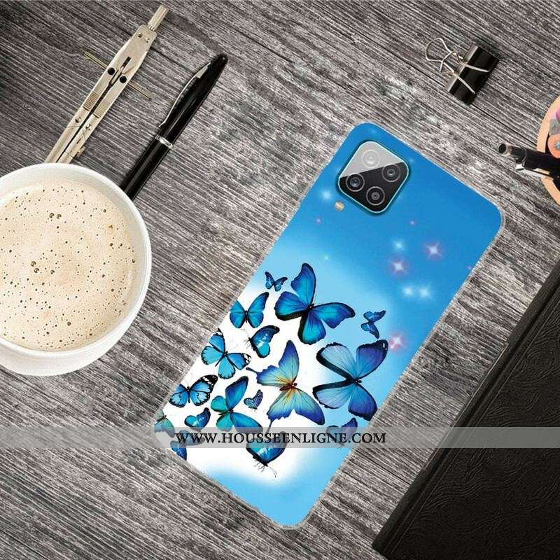 Coque Samsung Galaxy A12 / M12 Papillons Papillons