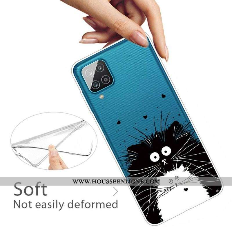 Coque Samsung Galaxy A12 / M12 Regarde les Chats