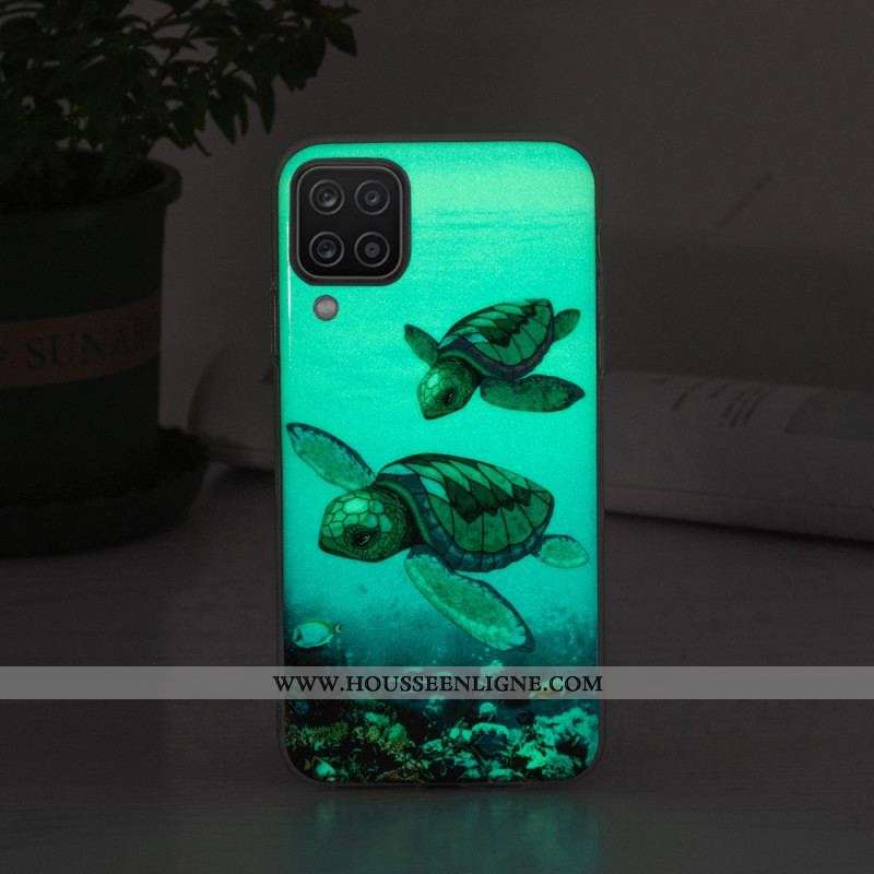 Coque Samsung Galaxy A12 / M12 Tortues Fluorescente